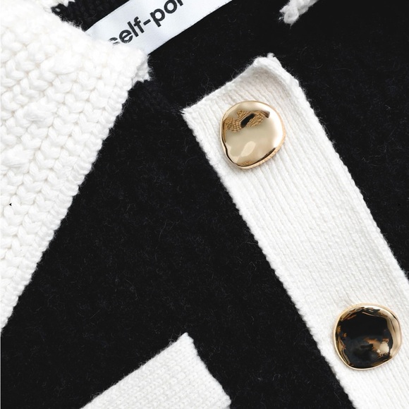 Self-Portrait alpaca blend knit cardigan - Picture 6 of 12